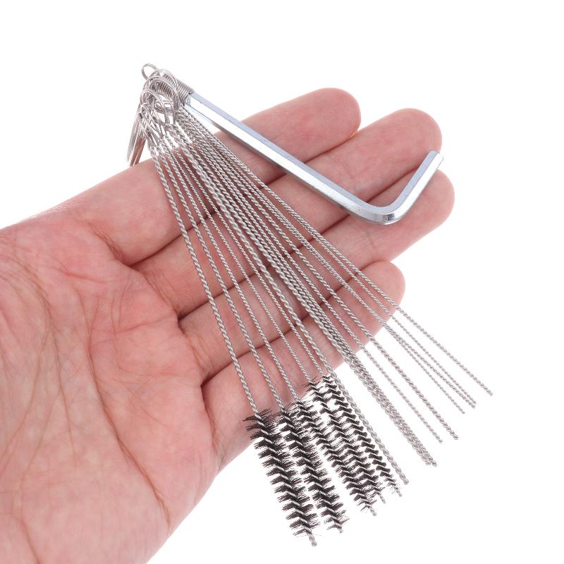 Car Cleaning Brush - ชุดเครื่องมือทำความสะอาดคาร์บูเรเตอร์ 1 ชุด พร้อมเข็มเจ็ทและแปรง สำหรับซ่อมบำรุงรถจักรยานยนต์ รถยนต์
